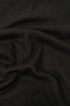 black wool shawl, handwoven by SHAAL