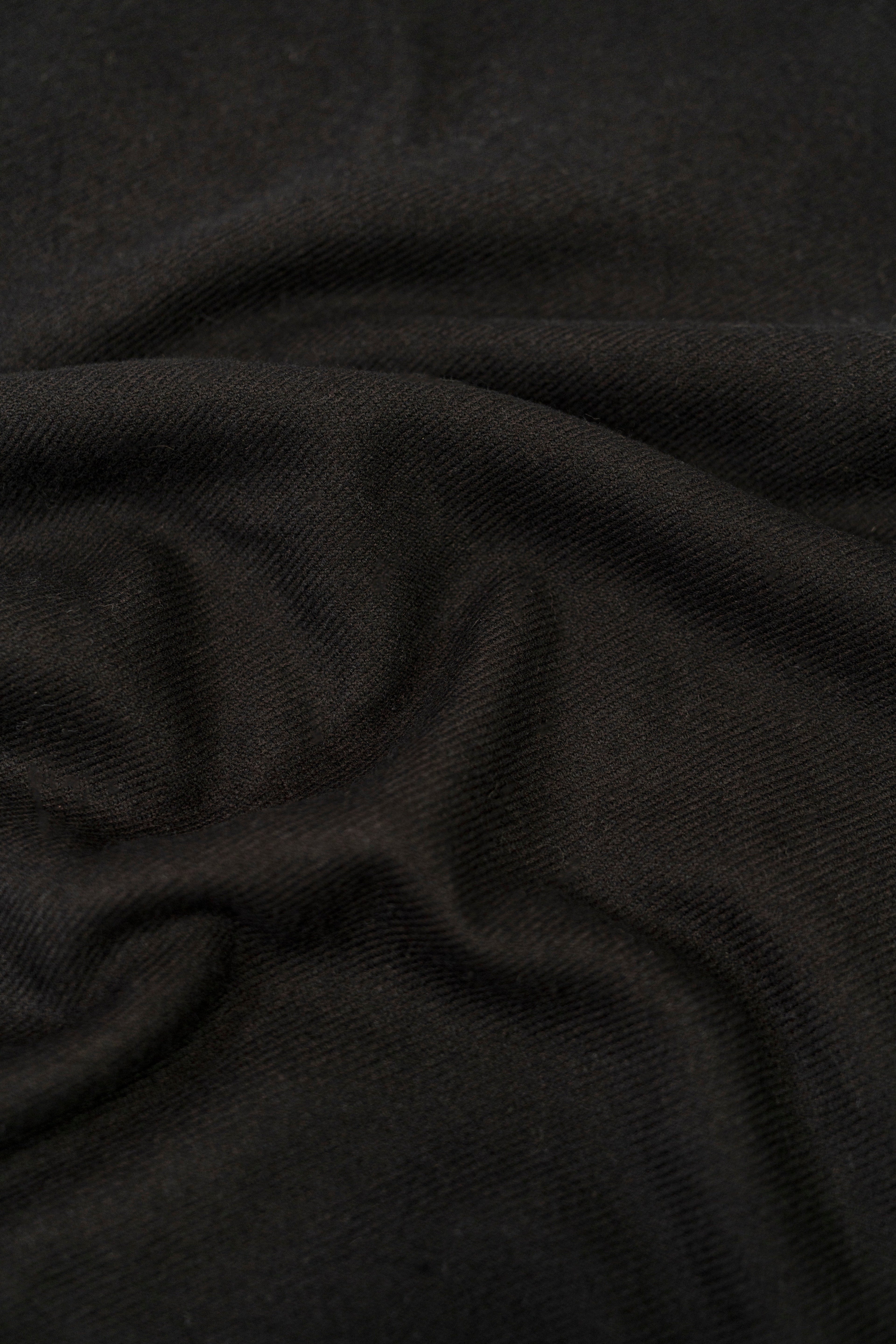 black wool shawl, handwoven by SHAAL
