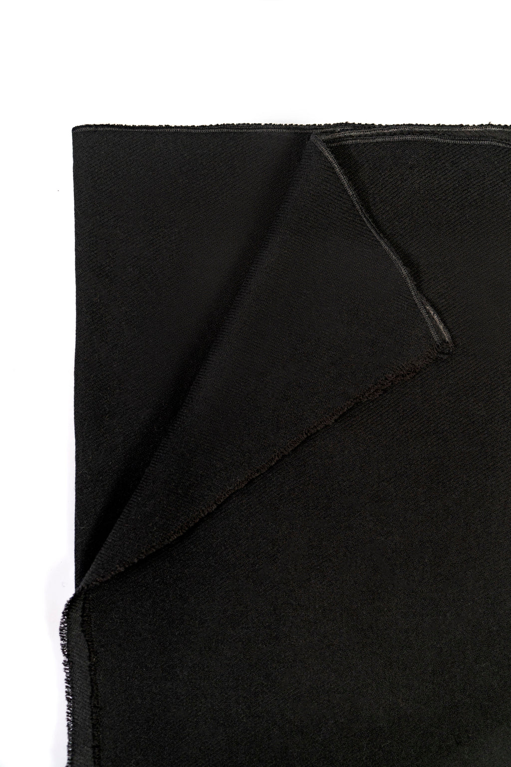 black wool shawl, handwoven by SHAAL