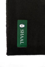 black wool shawl, handwoven by SHAAL