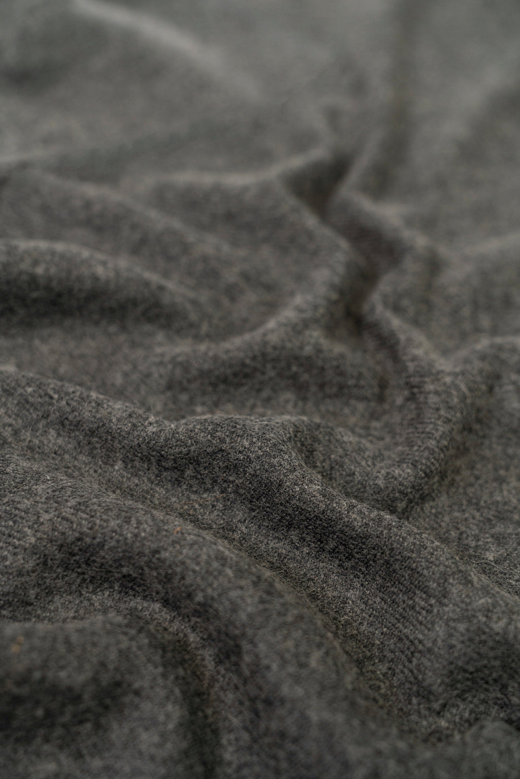 gray wool shawl, handwoven by SHAAL
