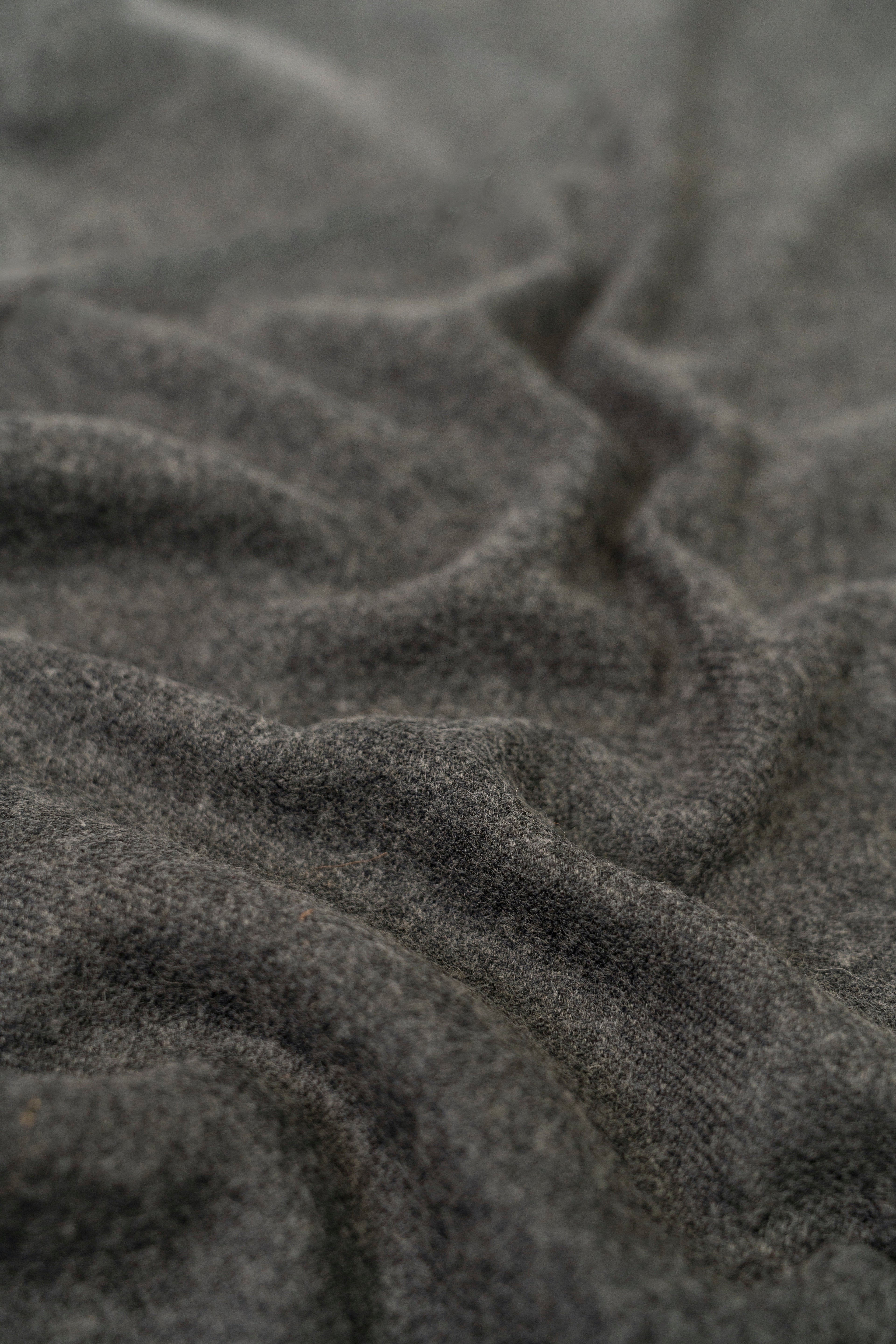 gray wool shawl, handwoven by SHAAL