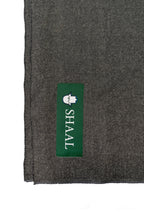 gray wool shawl, handwoven by SHAAL