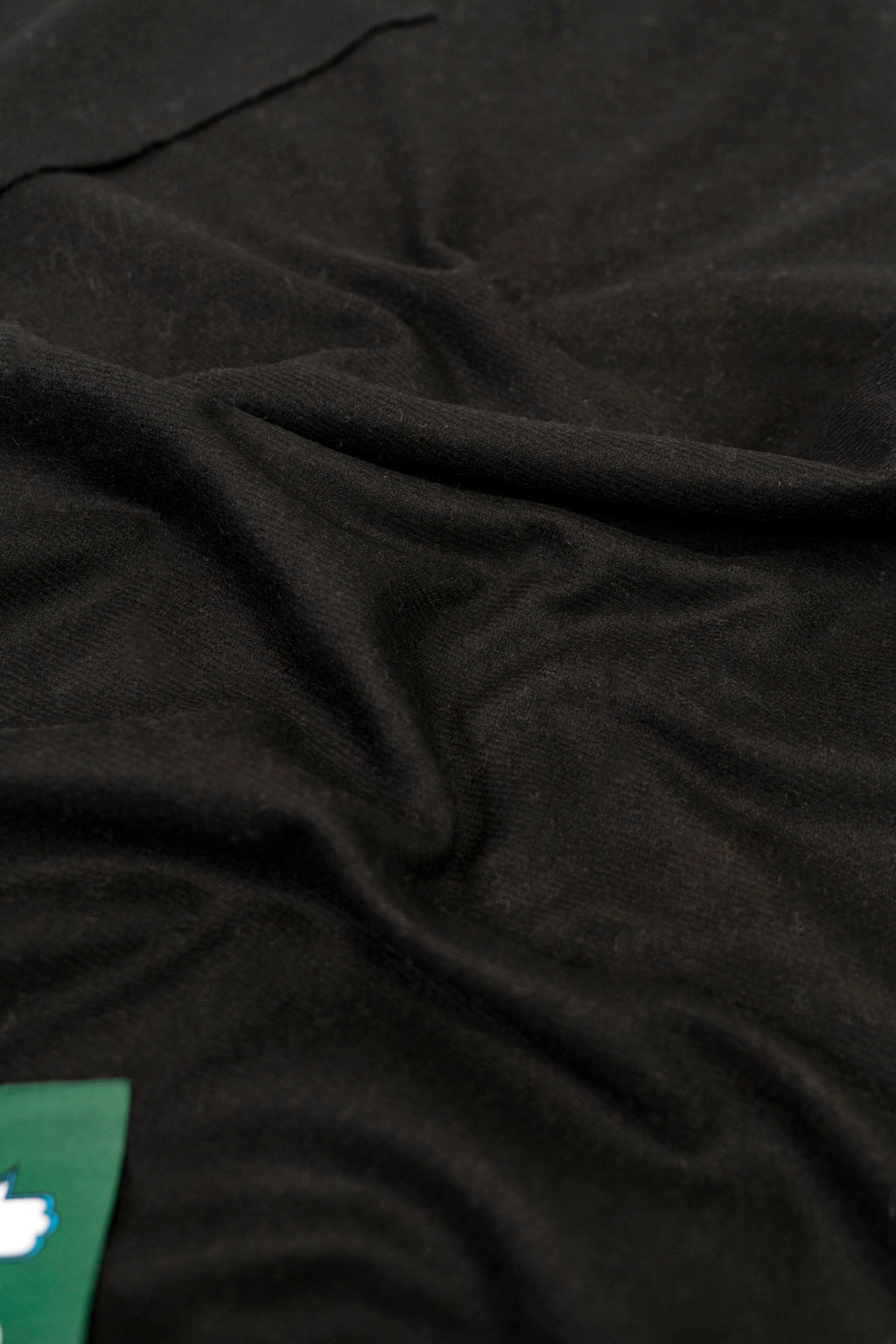 black handwoven wool shawl, handwoven by SHAAL