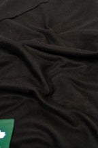 black handwoven wool shawl, handwoven by SHAAL