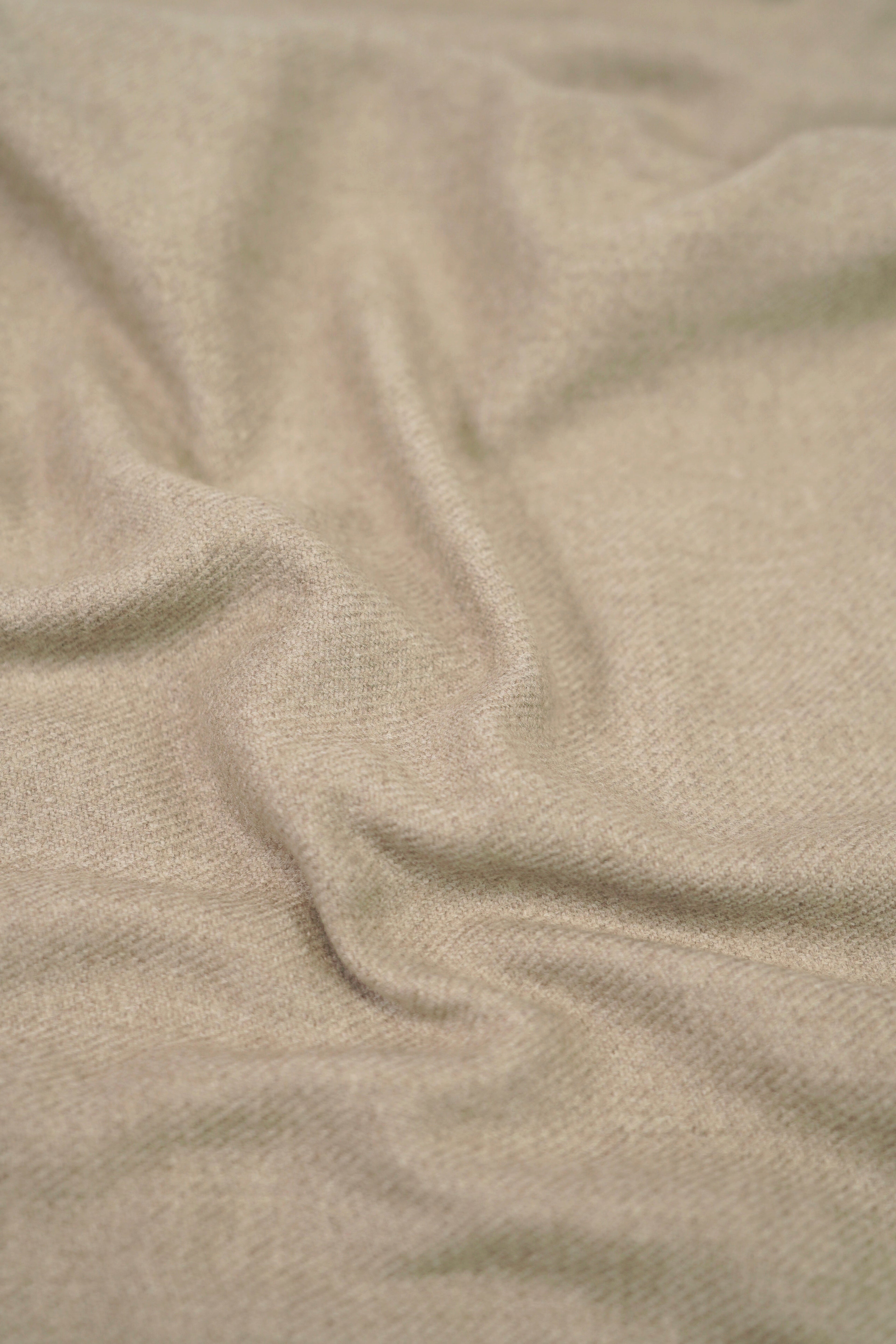 beige handwoven wool shawl, handwoven by SHAAL