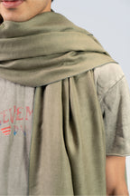 silver pashmina shawl, handwoven by SHAAL